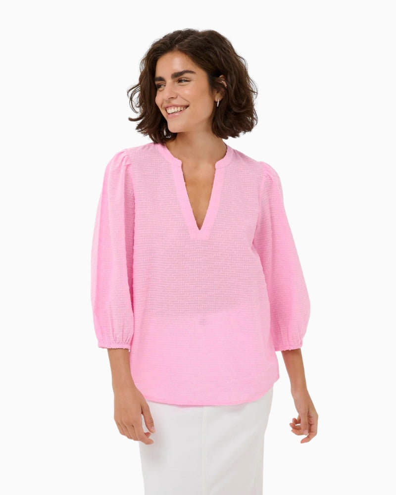 Kaffe KAPenelope blouse Pink Frosting front view