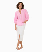 Kaffe KAPenelope blouse side view three quarter sleeves