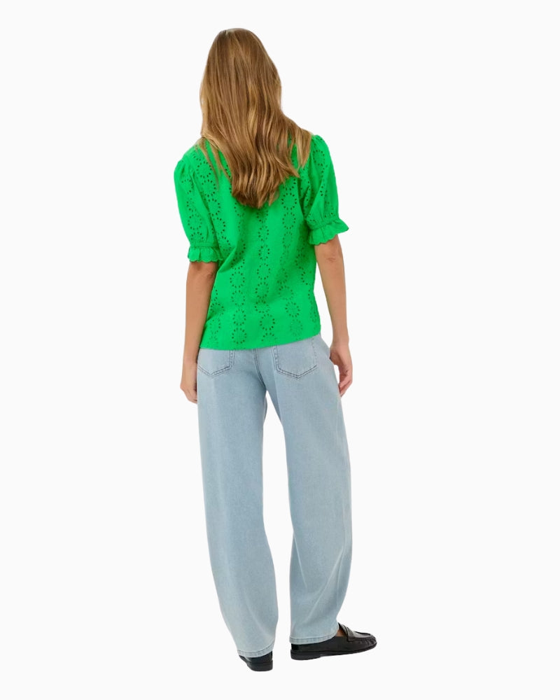 Kaffe KAdona Blouse in Green back view