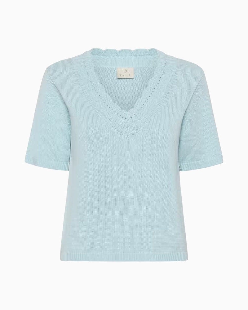 Kaffe KAliliana Pullover pale blue knit texture