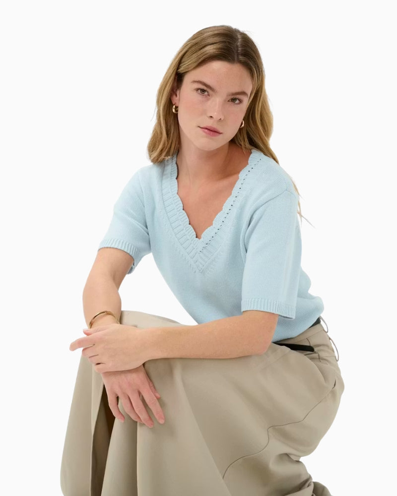 Kaffe KAliliana Pullover pale blue side view