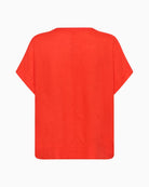 Kaffe KAmilia Linen Top in Poppy back view