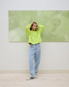 Kaffe KAminna Barrel Jeans in Light Denim full outfit view