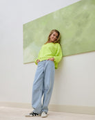 Kaffe KAminna Barrel Jeans in Light Denim side view