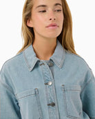 Kaffe KAminna Shirt light denim collar detail