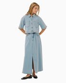 Kaffe KAminna Shirt light denim pocket detail