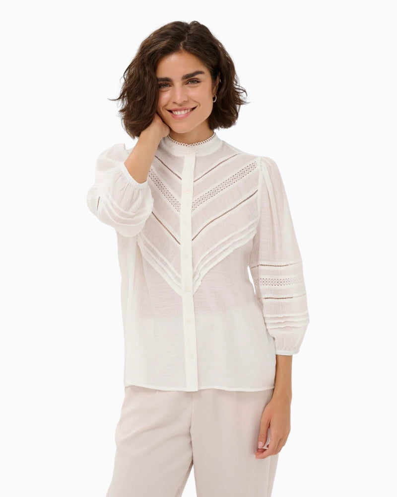 Kaffe Liva Shirt off white front view