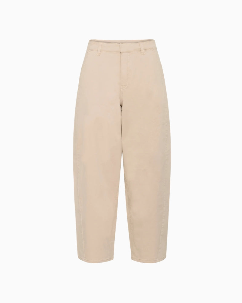 Kaffe Mette Barrel Pant beige front view