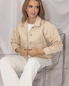 Kimara Emmi Jacket Light Gold seated model view