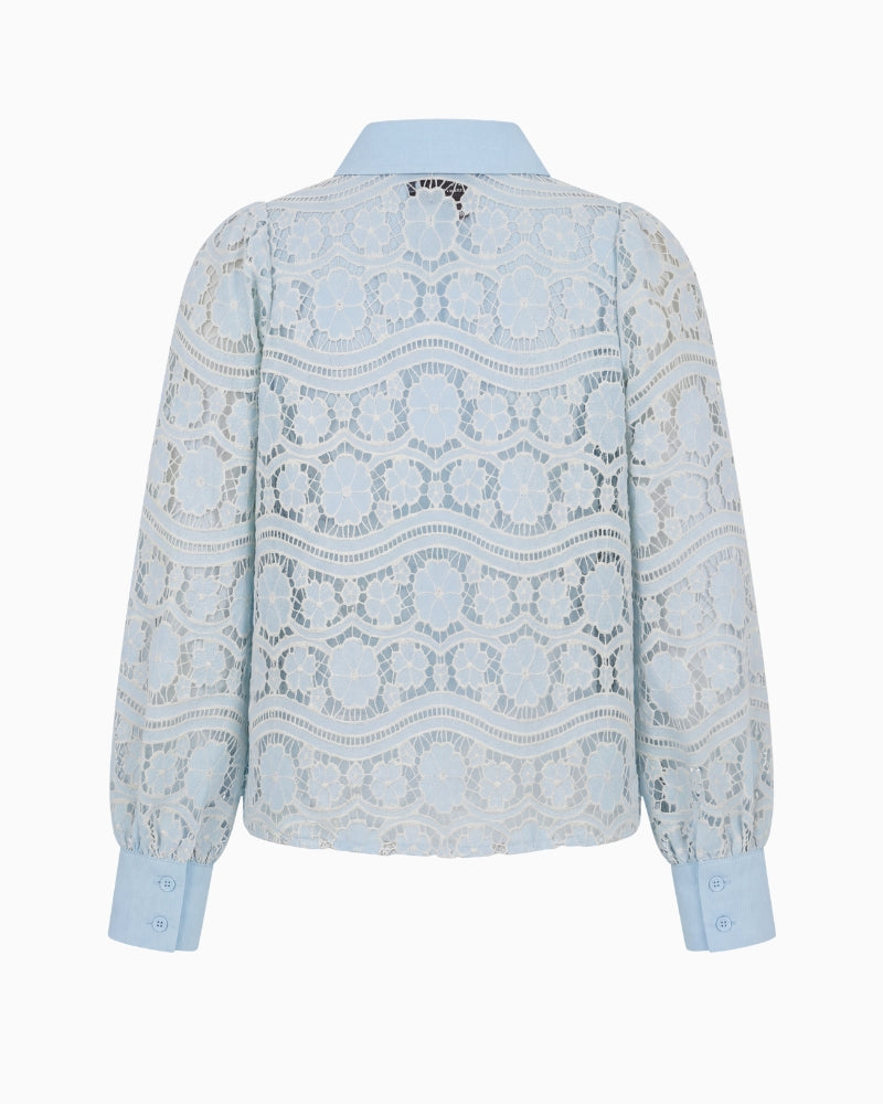 Kimara Fabienne blouse blue back view