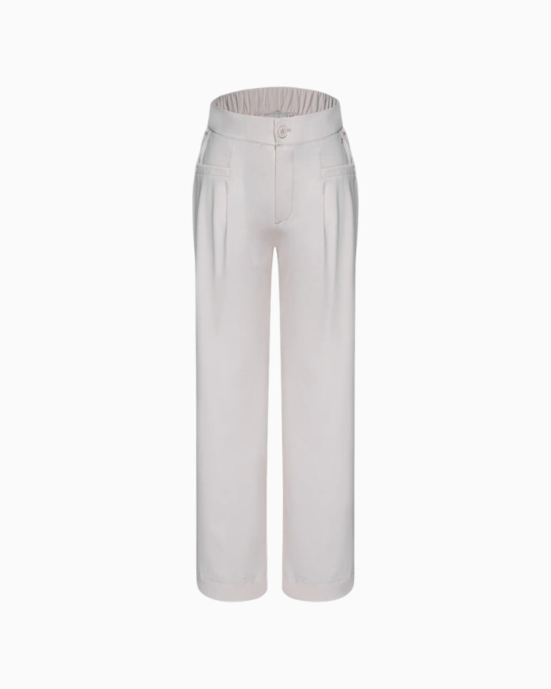 Kimara Ivy Pants Silver White front view