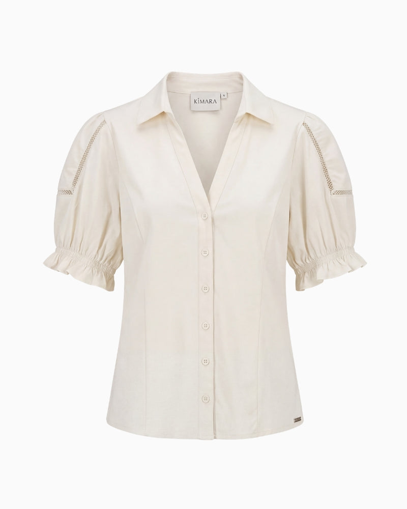 Kimara Janine blouse off white front view