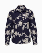 Kimara Jasmin blouse navy front view