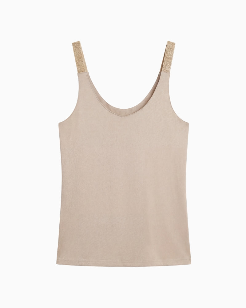 Kimara Josie champagne fitted top back view