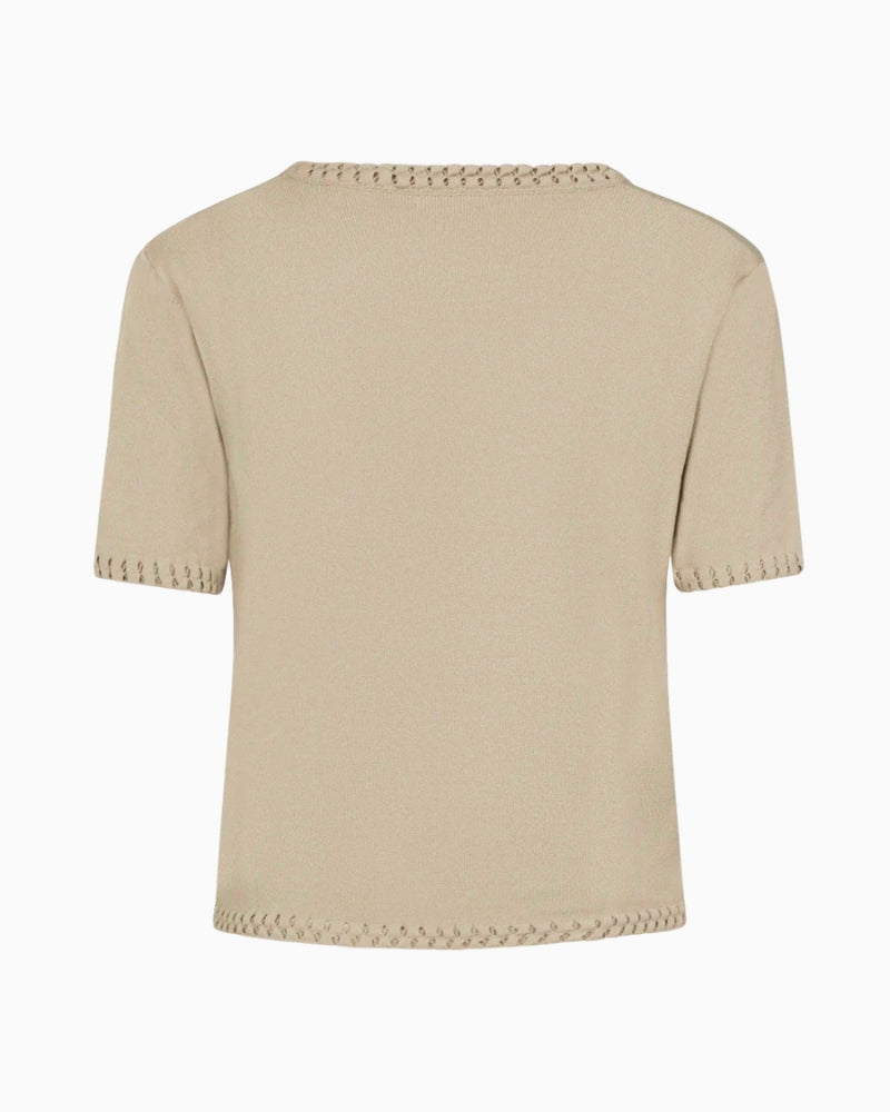 Kimara Kate top beige back view