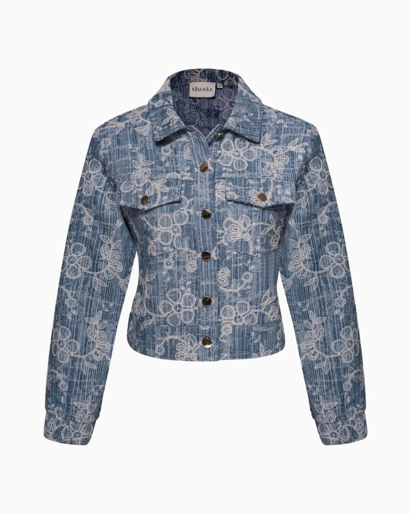 Kimara Lee Jacket Blue Denim front view