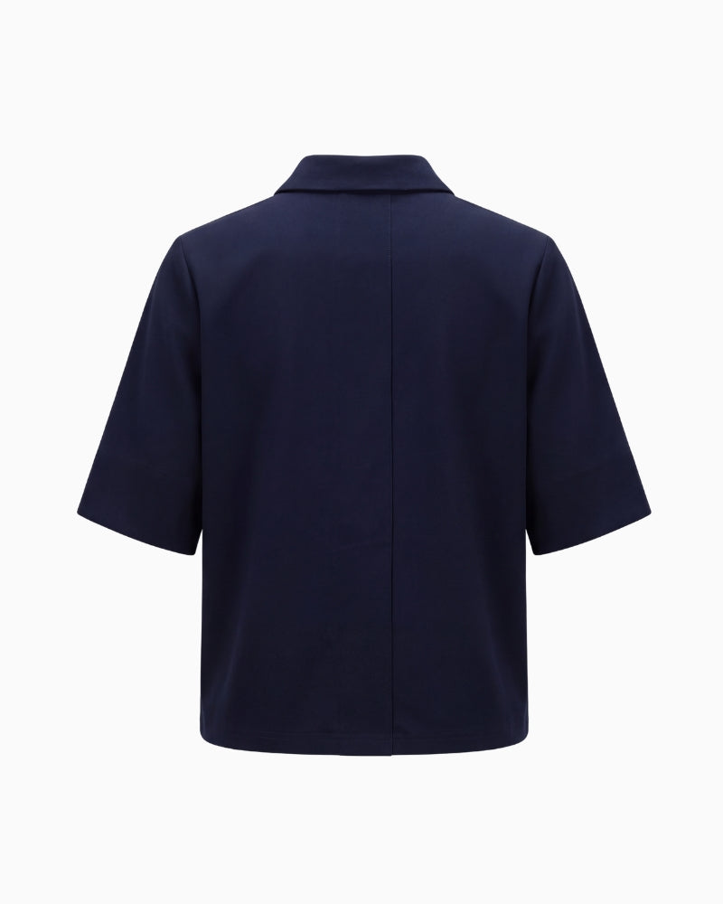 Kimara Maggie navy blouse back view