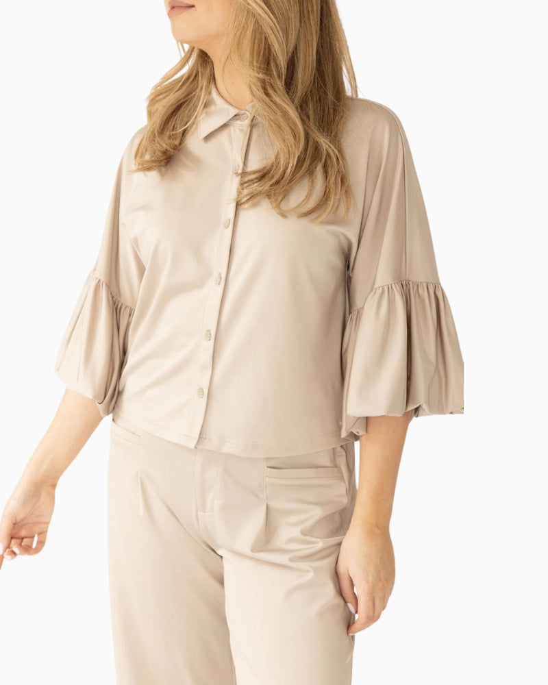 Kimara Senna blouse champagne side view