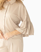Kimara Senna blouse champagne sleeve detail