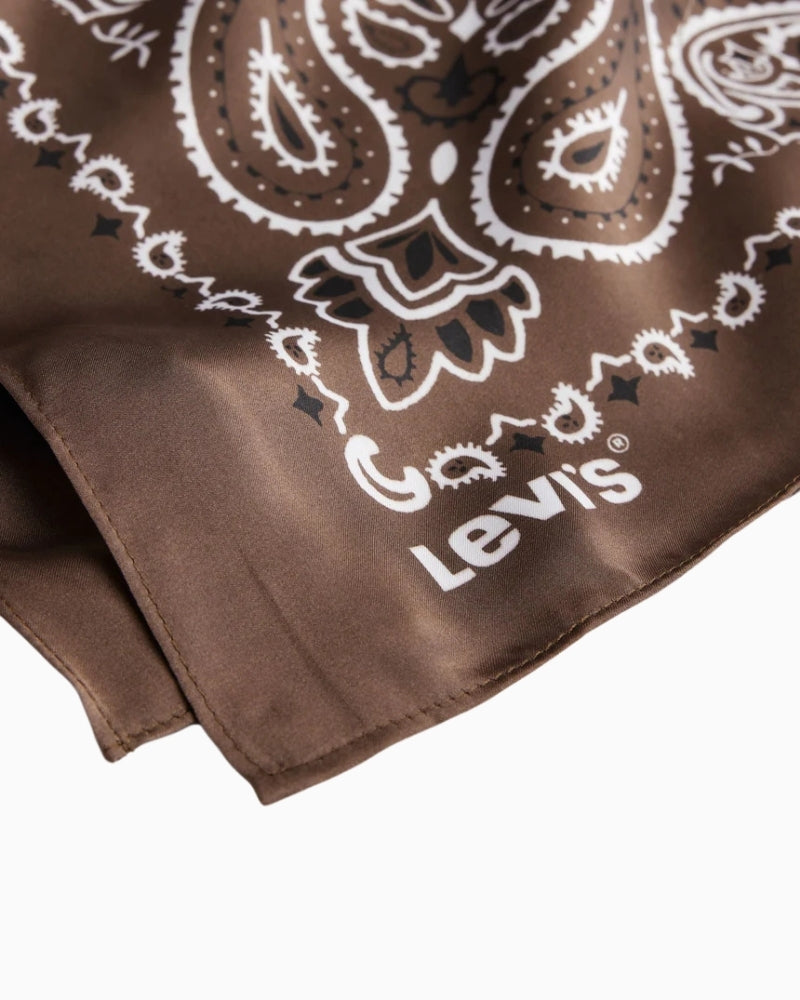 Levi’s bandana, close-up of satin fabric texture – Áines Boutique