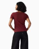 Levi's Austen Button-up Short-sleeve Top in Cabernet back view