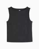 Levi's Blair Boatneck Top Anthracite Night Black full length front