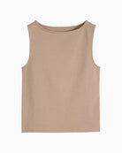 Levi's Blair Boatneck Top Pine Bark Beige full length front