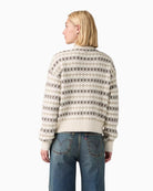 Levi's Charlotte Crewneck Cardigan in Off White back view