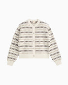 Levi's Charlotte Crewneck Cardigan in Off White cable-knit detail