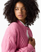Levi's Charlotte Crewneck Cardigan in rose side view