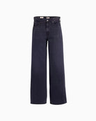 Levi's Cinch Wide-LLeg Lightweight Women's Jeans in Dark Denim back waist  detail