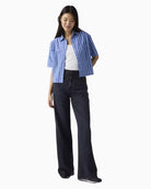 Levi's Cinch Wide-LLeg Lightweight Women's Jeans in Dark Denim back waist detail