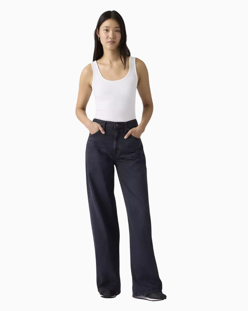 Levi's Cinch Wide-Leg Lightweight Women's Jeans in Dark Denim front view