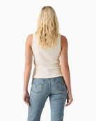 Levi's Dry Goods Pointelle Lace Tank in Off White back view