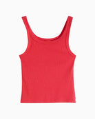 Levi's Essential Ribbed Tank Top Urban Red full outfit view