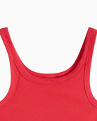 Levi's Essential Ribbed Tank Top Urban Red full outfit view