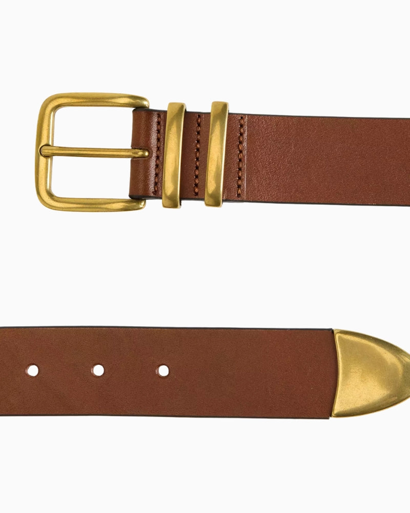 Levi's Freya 3 Piece Belt in Brown buckle detail