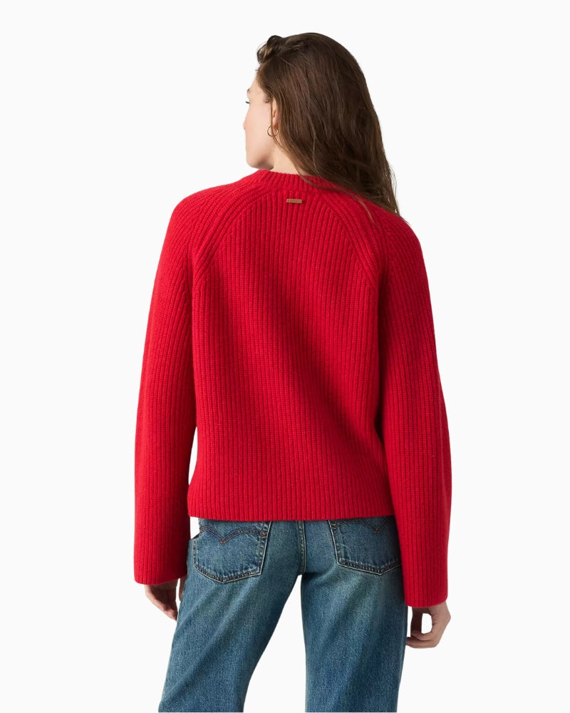 Levi's Frida Wool Crewneck Sweater in Red back view