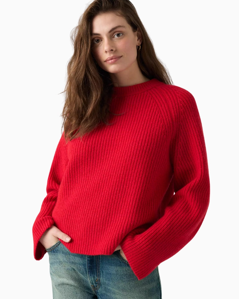 Levi's Frida Wool Crewneck Sweater in Red styled view