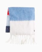 Levi's Fuzzy Scarf Zyla in Moonlight Blue Stripe fuzzy knit detail