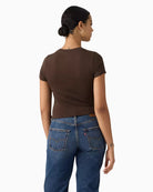 Levi's Graphic Essential Baby Tee in Dark Brown back view