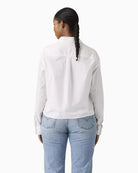Levi's Harlie Cropped Button Down Shirt in White back view