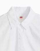 Levi's Harlie Cropped Button Down Shirt in White collar detail
