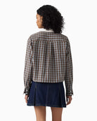 Levi's Harlie Long-Sleeve Shirt in brown plaid back view
