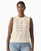 Levi's Hope Crochet Tank Top off white front view
