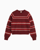 Levi's Jolie Fairisle Crewneck Sweater in Cabernet Fair Isle pattern detail