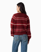 Levi's Jolie Fairisle Crewneck Sweater in Cabernet back view