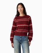 Levi's Jolie Fairisle Crewneck Sweater in Cabernet front view
