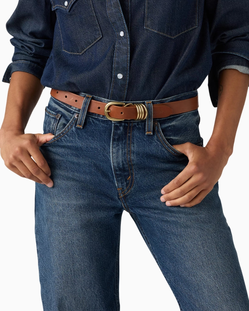 Levi's Lyla Ring Belt in Brown front view