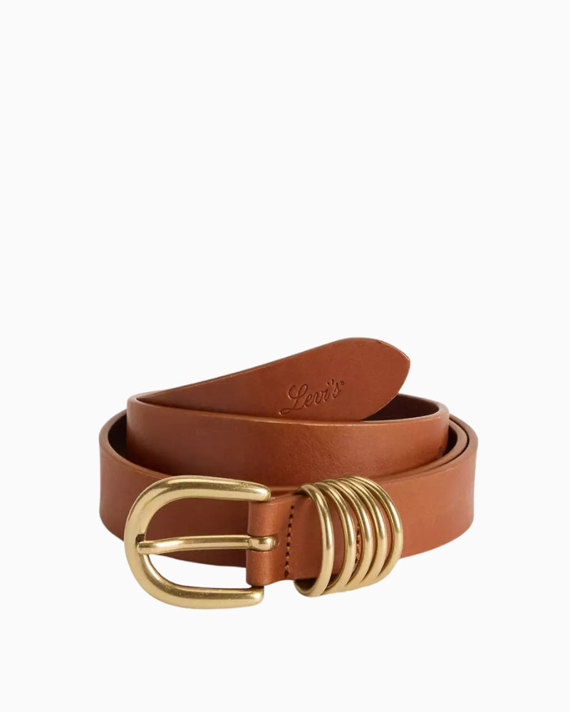 Levi's Lyla Ring Belt in Brown leather detail